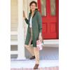 Woman Within Plus Size Cable Cardigan Hoodie Sweater(Medium Heather Grey)
