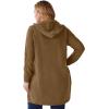 Woman Within Plus Size Cable Cardigan Hoodie Sweater(Toffee)