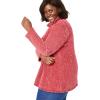 Woman Within Plus Size Chenille Cowlneck Sweater(Jewel Space Dye)