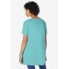Woman Within Plus Size Embroidered Eyelet Pintucked Tunic(Azure)
