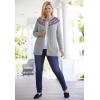 Woman Within Plus Size Fair Isle Cardigan Sweater(Navy Fair Isle Stripe)