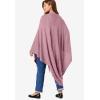 Woman Within Plus Size Fringed Cape Sweater(Chocolate)