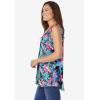 Woman Within Plus Size High-Low Tank(Black Multi Tropicana)