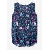 Woman Within Plus Size High-Low Tank(Navy Multi Florals)
