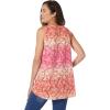 Woman Within Plus Size High-Low Tank(White)