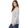 Woman Within Plus Size Holiday Graphic Tee(Black Cat Stocking)