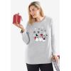 Woman Within Plus Size Holiday Graphic Tee(Black Holiday Trees)