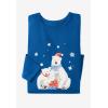 Woman Within Plus Size Holiday Graphic Tee(Emerald Christmas Dog)
