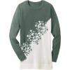 Woman Within Plus Size Holiday Snowflake Jacquard Sweater(Atlantic Blue Snowflake Embroidery)