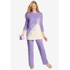 Woman Within Plus Size Holiday Snowflake Jacquard Sweater(Atlantic Blue Snowflake Embroidery)