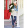 Woman Within Plus Size Holiday Snowflake Jacquard Sweater(Deep Claret Snowflake Embroidery)