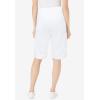 Woman Within Plus Size Knit Bermuda Short(White)