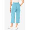 Woman Within Plus Size Knit Cargo Capri(Pine)