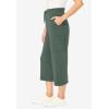 Woman Within Plus Size Knit Cargo Capri(Pine)