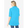 Woman Within Plus Size Knit Shirt with Free Tank(White)