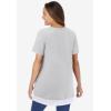 Woman Within Plus Size Layered-Look Tunic(Heather Grey)