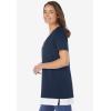 Woman Within Plus Size Layered-Look Tunic(Navy)