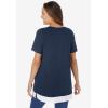 Woman Within Plus Size Layered-Look Tunic(Navy)