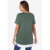 Woman Within Plus Size Layered-Look Tunic(Pine)