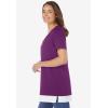 Woman Within Plus Size Layered-Look Tunic(Plum Purple)