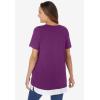 Woman Within Plus Size Layered-Look Tunic(Plum Purple)