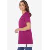 Woman Within Plus Size Layered-Look Tunic(Raspberry)