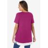 Woman Within Plus Size Layered-Look Tunic(Raspberry)