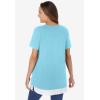 Woman Within Plus Size Layered-Look Tunic(Seamist Blue)