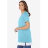 Woman Within Plus Size Layered-Look Tunic(Seamist Blue)