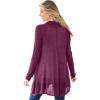 Woman Within Plus Size Lightweight Open Front Cardigan Sweater(Deep Claret)