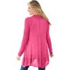 Woman Within Plus Size Lightweight Open Front Cardigan Sweater(Peony Petal)