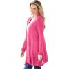 Woman Within Plus Size Lightweight Open Front Cardigan Sweater(Peony Petal)