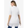 Woman Within Plus Size Lightweight Open Front Cardigan Sweater(White)