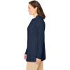 Woman Within Plus Size Long-Sleeve Pointelle Cardigan Sweater(Navy)
