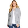 Woman Within Plus Size Long-Sleeve Pointelle Cardigan Sweater(Pearl Grey)