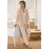 Woman Within Plus Size Long-Sleeve Pointelle Cardigan Sweater(White)