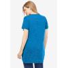Woman Within Plus Size Marled V-Neck Tunic(Dark Blue Marled)