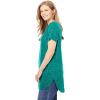 Woman Within Plus Size Marled V-Neck Tunic(Dark Purple Marled)