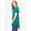 Woman Within Plus Size Marled V-Neck Tunic(Dark Waterfall Marled)
