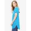 Woman Within Plus Size Marled V-Neck Tunic(Sweet Coral Butterfly)