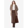 Woman Within Plus Size Marled Zip-Front Cable Knit Cardigan Sweater(Pine Sage Marled)
