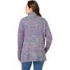 Woman Within Plus Size Multi Marled Cardigan Sweater(Ultra Blue Space Dye)