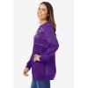 Woman Within Plus Size Patchwork Embroidered Top(Deep Claret Pretty Embroidery)