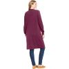 Woman Within Plus Size Perfect Cotton Duster Sweater(Heather Grey Scattered Hearts)