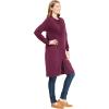 Woman Within Plus Size Perfect Cotton Duster Sweater(Heather Grey Scattered Hearts)