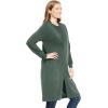 Woman Within Plus Size Perfect Cotton Duster Sweater(Pine)