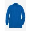 Woman Within Plus Size Perfect Long Sleeve Turtleneck Sweater(Black)