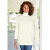 Woman Within Plus Size Perfect Long Sleeve Turtleneck Sweater(Classic Red)