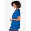 Woman Within Plus Size Perfect Short-Sleeve Keyhole Tee(Bright Cobalt)