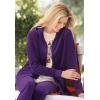 Woman Within Plus Size Petite 2-Piece Velour Hoodie Set(Evening Blue)